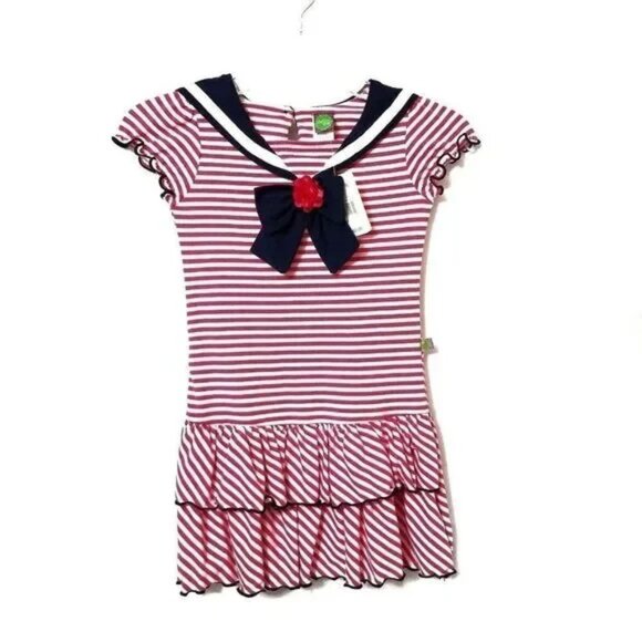 Dollie & Me Nautical Dress Girls Size 7 - Picture 1 of 8